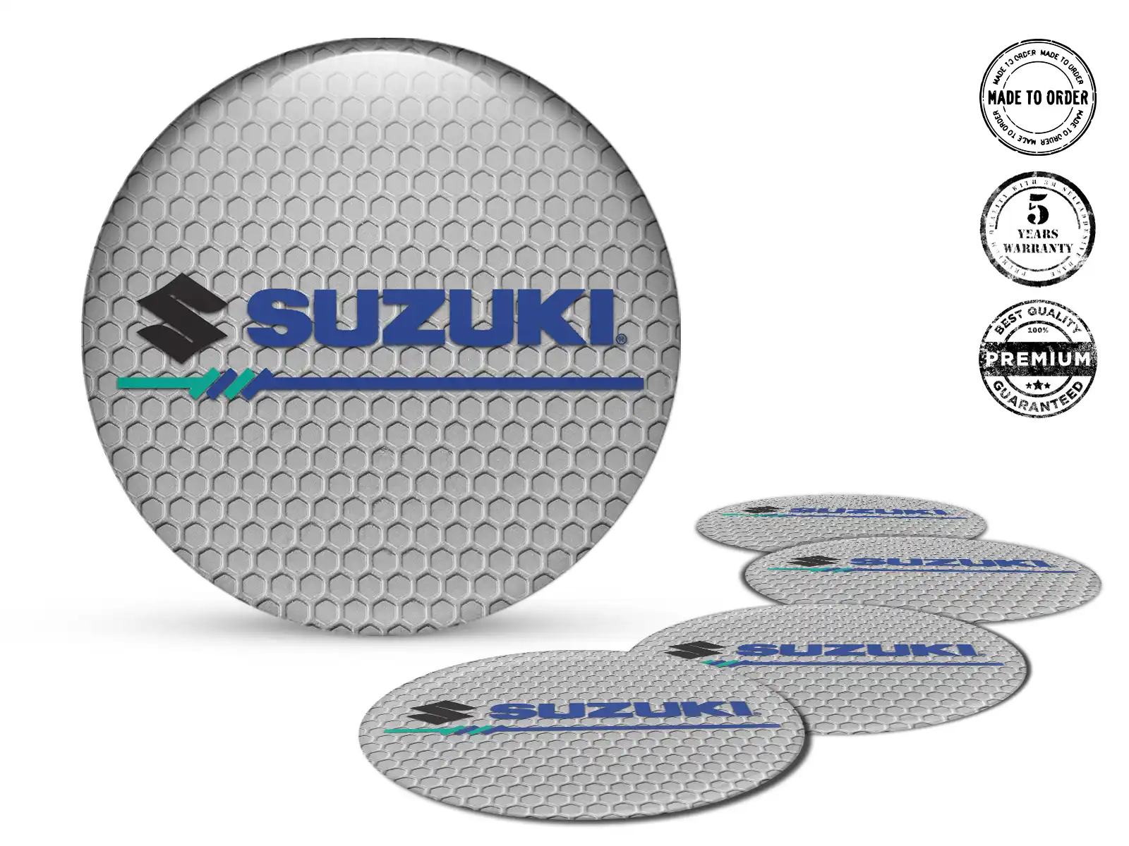 Suzuki Domed Label Logo Premium Silicone Stickers